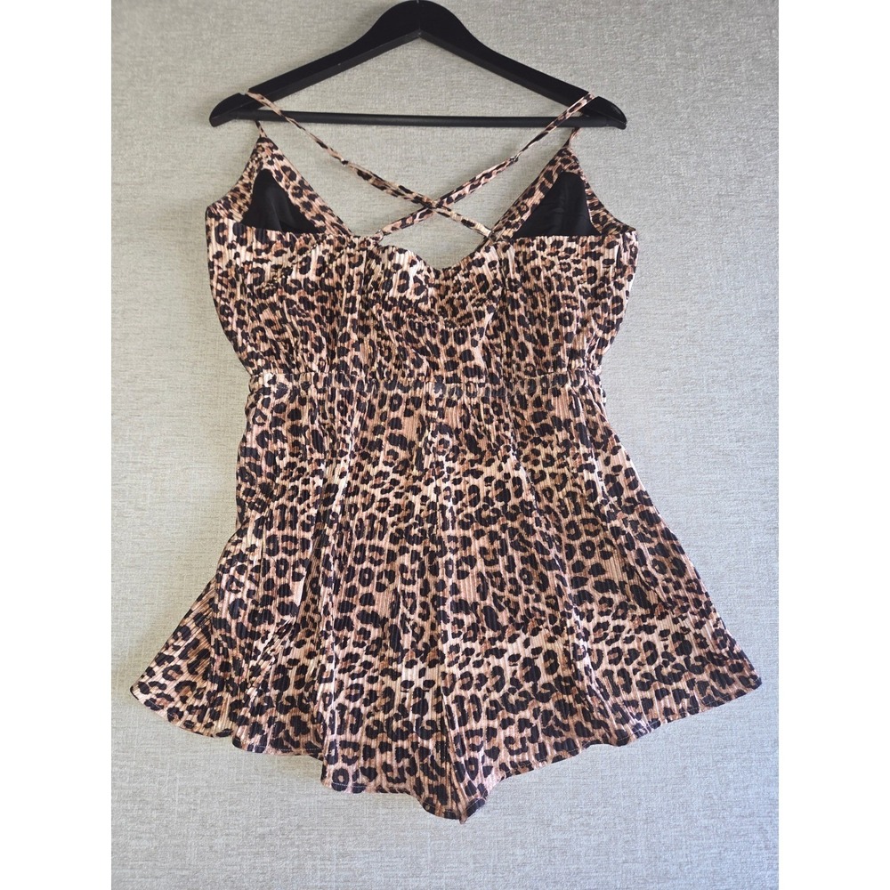 Michael Costello x Revolve Leopard Print Romper NWT Size M - Picture 5 of 7
